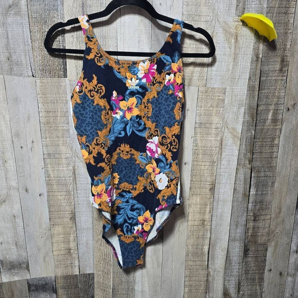 Adidas x Her Studio London Floral All Over Print Open Back Bodysuit Large - Picture 2 of 7